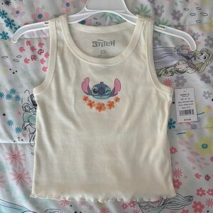 NWT Disney Cream Stitch Graphic Tank Top